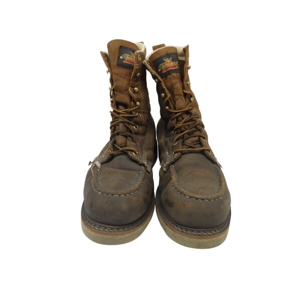 Thorogood Mens 8" Steel Toe Wedge Sole Work Boot (U.S.A.) 804-4478 Brown 10.5 2E - Picture 2 of 8